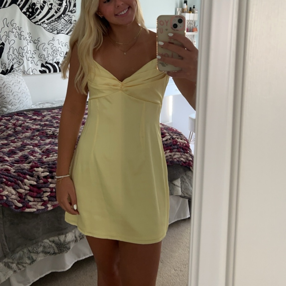 Beginning Boutique Sunny Yellow Mini Dress